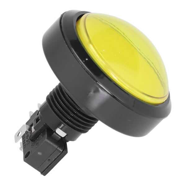 60 mm stor konvex knapp 2-fotsomkopplarknapp med LED-ljus för Crane Machine Game Console Gul