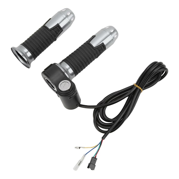 1 pari 12V-99V kaasukahva Universaali kääntökahva kaasukahva avaimilla sähköpyörälle ScooterGrey