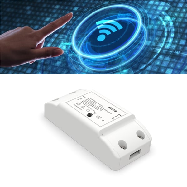 1st WiFi Smart Switch Röst App Fjärrkontroll 2200W Belastning Power Space Saving Smart Relay Switch för hushållsapparater