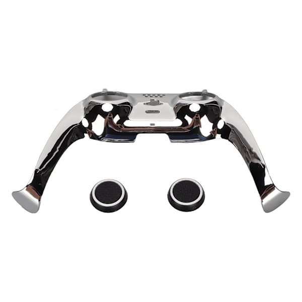 For PS5-kontroller frontplate DIY-erstatningsklips Skalledekorasjonstilbehør med styrespakkskydd Sølv