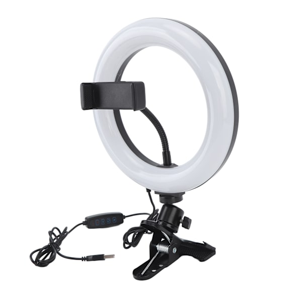 Selfie Ringlys ABS Justerbar Farve og Lysstyrke Klips På LED Fyldlys til Live Streaming Makeup Møde Videoopkald