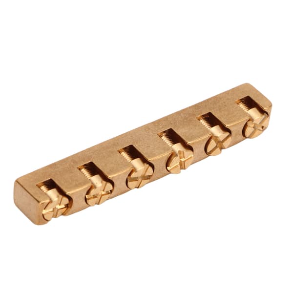 【NX】Gitarrmutter 6-strengs messing, justerbart instrumenttilbehør, reservedel Kompatibel med bass