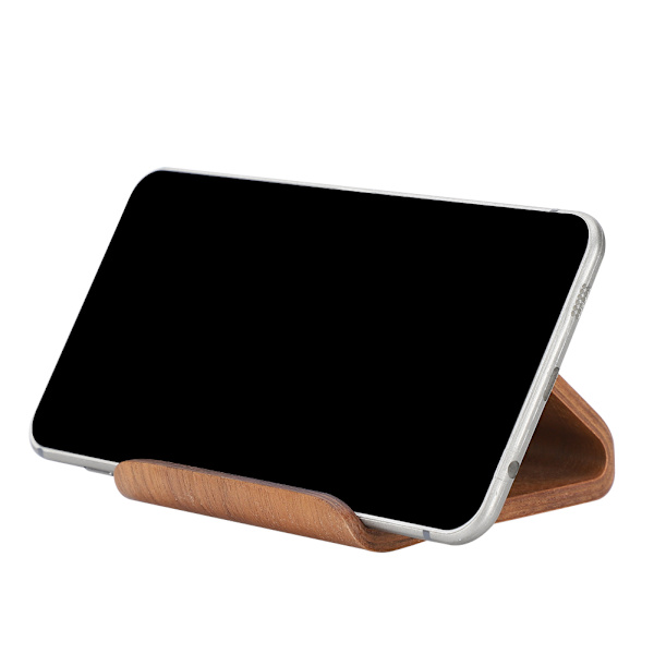 Bärbart mobiltelefonställ Bordsbord sängbordsdator för iPads Träställ (nötbrunt)