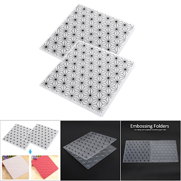 2 stk prægningsmapper konkave konvekse scrapbooking skabelon til håndværk fotoalbum dekorationskort DIY (EM198)