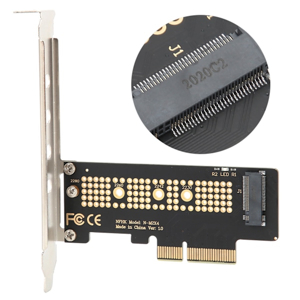 Adapterkort PCIE 3.0 X4 til NVMe M.2 NGFF SSD-omformer for 2230 2242 2260 2280