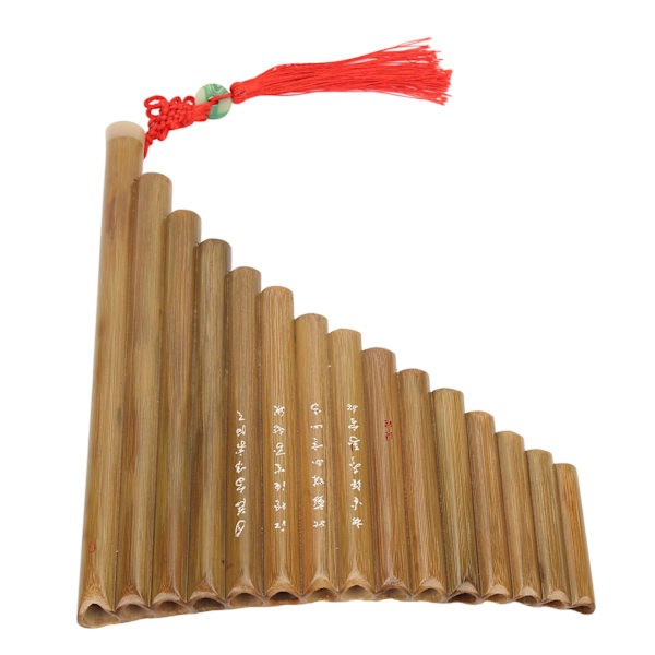 Panflöjt 15 Pipes G Key Traditionellt kinesiskt musikinstrument Panpipes Träblåsinstrument Vänsterhand
