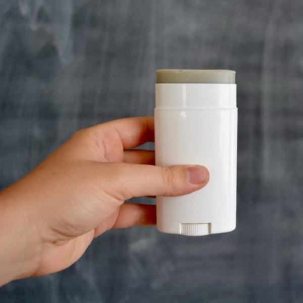 2,5 Oz 75 ml tomma deodorantbehållare Återfyllningsbar plastflaska med vridbar plast för deodorantstick Tube för DIY Natural Crystal Deodorant Stick