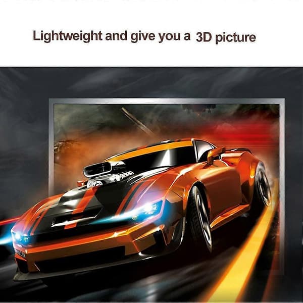 st polariserede passive 3D-briller til 3D-tv, ægte 3D-biografer til 3D-spil og tv-ramme Musta