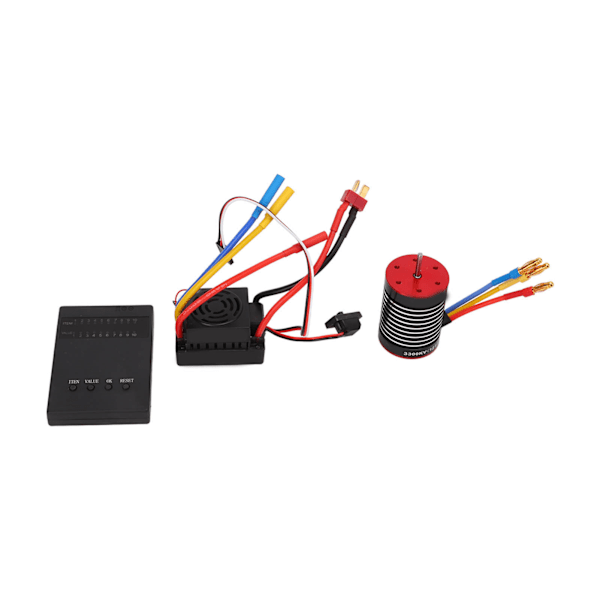 F540 3300kv Børsteløs Motor 60A Vandtæt ESC Programmeringskort Combo Kit til 1/10 Fjernstyret Bil