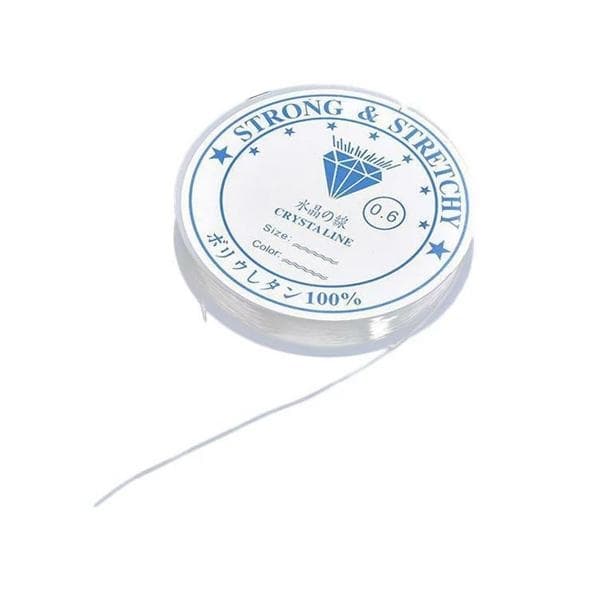 0,6 mm Elastisk Tråd - Elastisk tråd for håndarbeid - 15 meter[NX] Transparent transparent