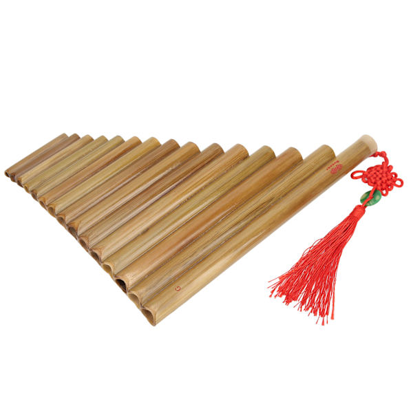 Panflöjt 15 Pipes G Key Traditionellt kinesiskt musikinstrument Panpipes Träblåsinstrument Höger hand