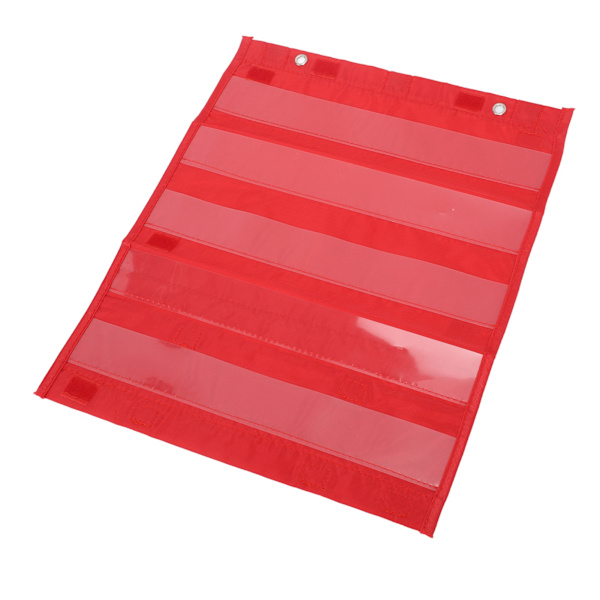 Magnetisk lommediagram 5 rader Transparent diagram Lommediagram for hjemmeundervisning klasseromsaktiviteter Rød