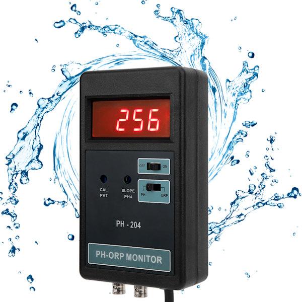 Digital LED-skærm PH/ORP Temperaturkontrol Monitor Måler Tester Overvågningsudstyr EU-stik 220V