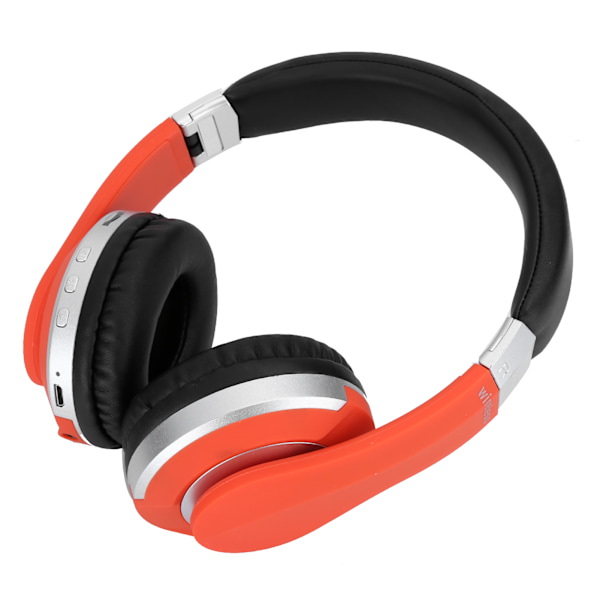 Foldbart Bluetooth-hodetelefon Trådløst Over Ear Stereo Hodetelefon med Mic Gaming Hodetelefon Orange