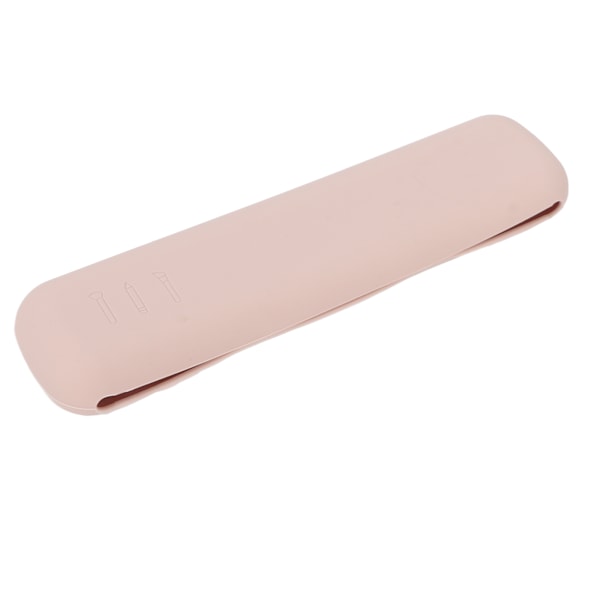 Silikon kosmetisk borstväska Bärbar magnetisk spänne Mjuk silikonborsthållare för resor Beige