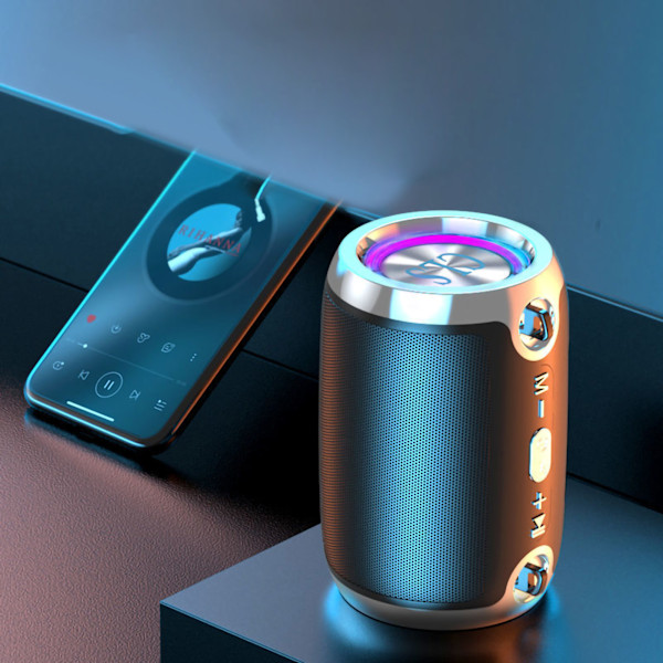 Bluetooth-högtalare Portabel Subwoofer Hög Volym Liten Trådlös Högtalare för Utomhusbruk Hem Svart Standardversion