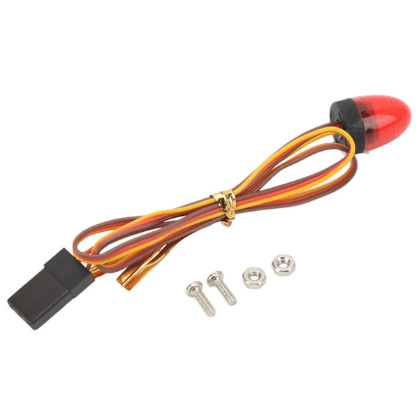 RC-auton hälytysvalo 5 valomoodia Korkea simulaatio Pyöreä Kompakti 10x15mm LED-varoitusvalo 1/10 RC-autolle Punainen