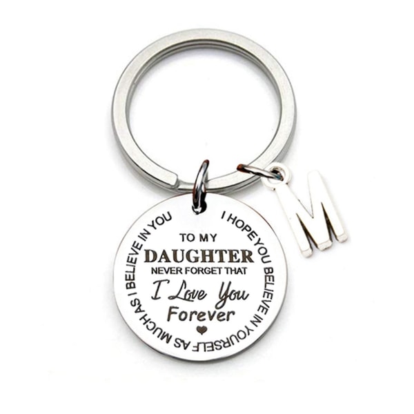 Till min son/dotter inspirerande presentnyckelring Glöm aldrig att jag älskar dig för alltid bästa pappa M To Daughter