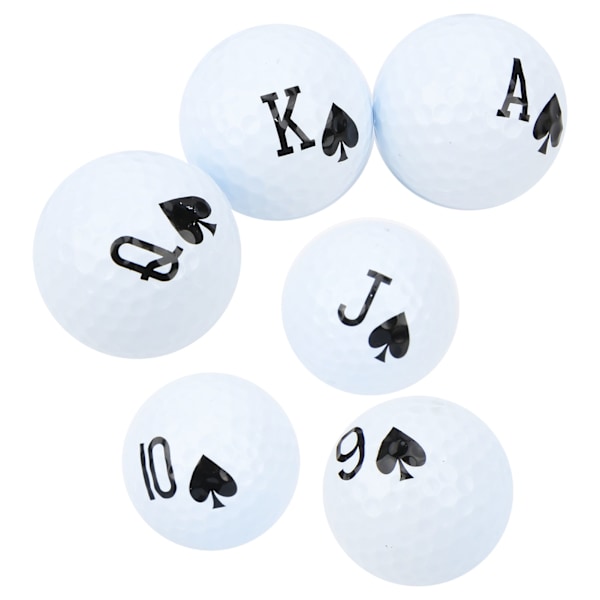 6 stk. langdistancegolfbolde dobbelt lag svingtræningsbolde til golfspil