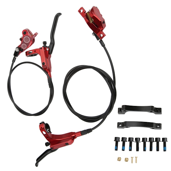 ZTTO MTB Cykel 4 Kolv Foran Bag Hydraulisk Skivebremse Mountainbike CNC Bilateral Oliebremse Rød