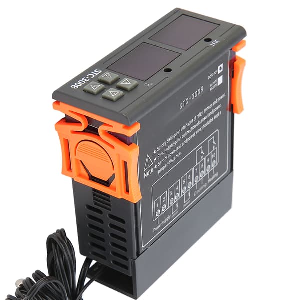 STC-3008 Dual Display Dubbel NTC-sondsensor Digital temperaturtermostatkontroll (DC12V)