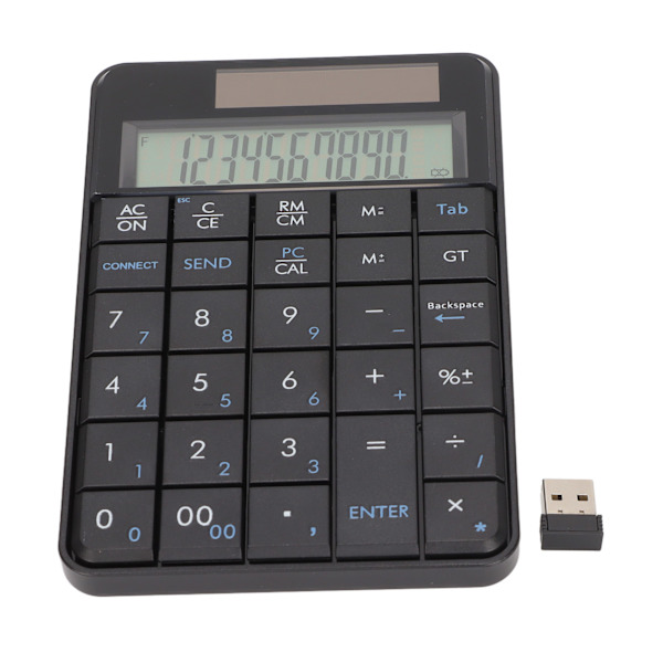 Kalkulator numerisk tastatur Kalkulator Funksjon 29 taster 2,4 GHz trådløs USB Plug and Play Ergonomisk design Trådløs numerisk pad
