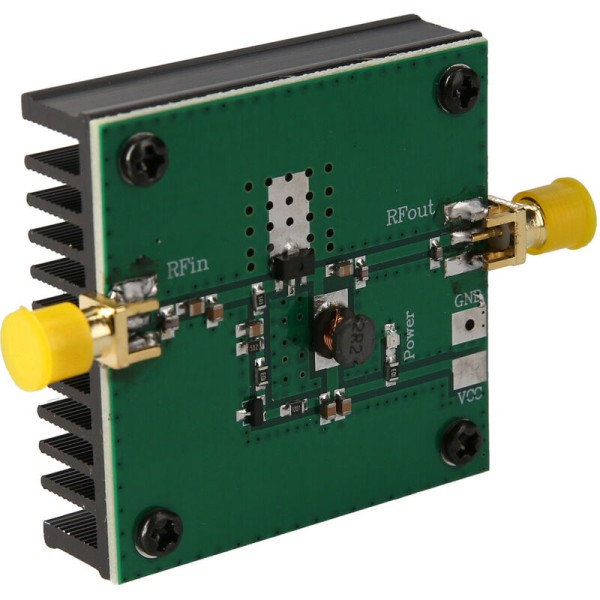 433MHz 5W RF effektforstærker 20dB bredbånd RF signal effektforstærker modul Model: Mørkegrøn 89