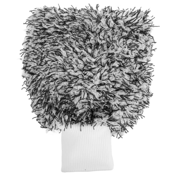 Bilvask Handske Ridsefast Mikrofiber Dobbeltsidet Rengøringsklud Blød Universal Sort