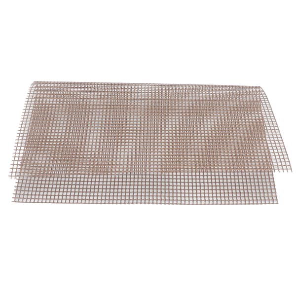 Fødevaregodkendt non-stick gitter Multifunktionel grillmåtte Kompatibel med udendørs grill (Brun 33x40cm)