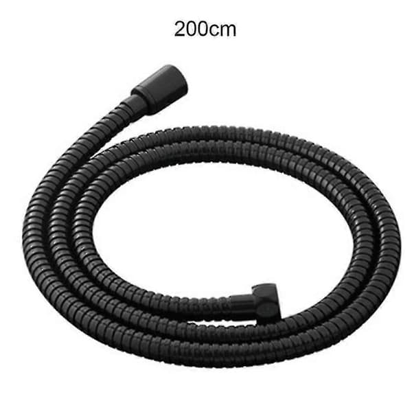 Fleksibel dusjslange - Ekstra lang, rustfritt stål, dobbel spenne for hånddusjhode - oljeslipt bronse - JA 2m black shower pipe