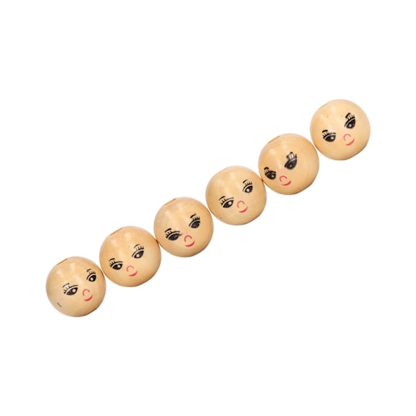 30 stk. Smilende treperler, trefarget DIY runde smilende treperler, gave til barn, perletilbehør