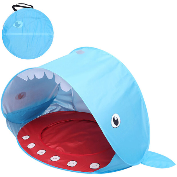 Nyt produkt Beach Shark børnetelt Almindelig model blå