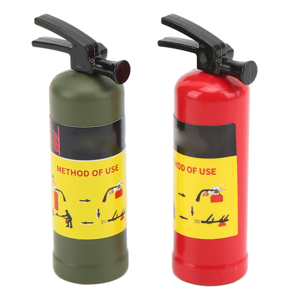RC bilsimulerad brandsläckare Mini dekorativ släckare för AXIAL RC bildekorationstillbehör röd och grön