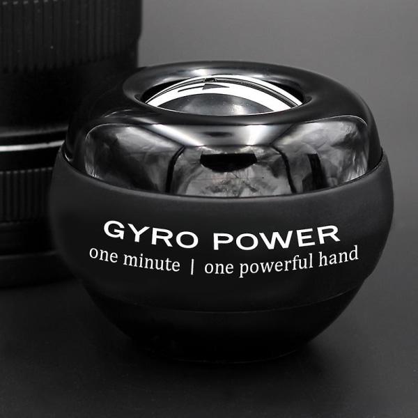 Led Powerball Autostart Range Gyro Power -rannepallokäsivarsi käsien lihasvoiman harjoittelulaitteet black