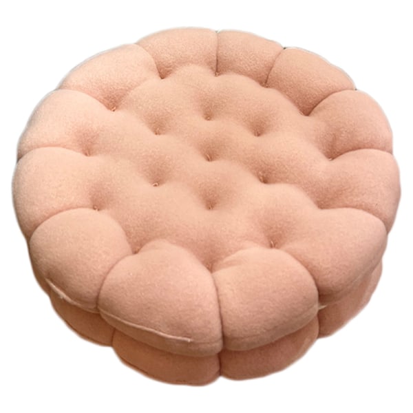 Cookie Kudde Söt Mjuk Andas PP Bomull Fyllning Sittdyna för sovsal Sovrum Sängbord 450g Strawberry Pink