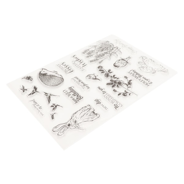 4 st Klara Stämplar DIY Intressant Återanvändbart TPR Material Transparent Utseende Prägling Scrapbooking Verktyg