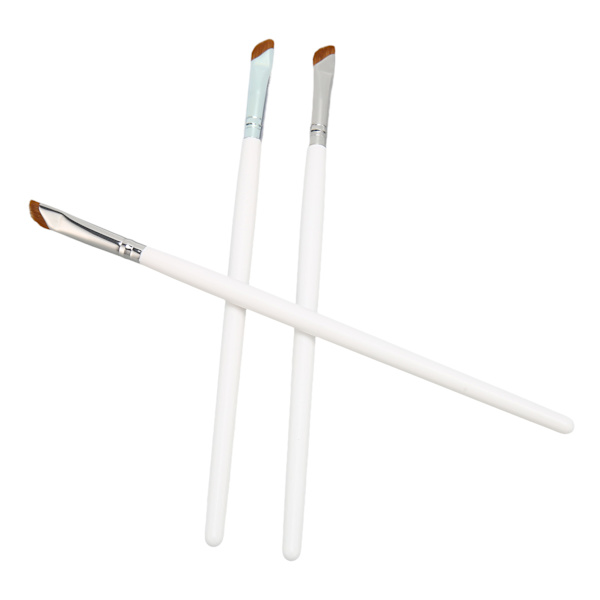 3 kpl Kulmaeyeliner-siveltimet Ultratohka vino Eyeliner-meikkiharja mukavalla otteella Valkoinen
