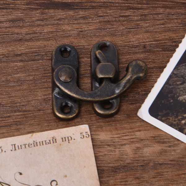 30 kpl Haspkrok Retro-tyyliä Iron Hasp Smykkeille Lahjapakkaukselle 3,2 x 2,8 cm Pronssi Vasen Hasp
