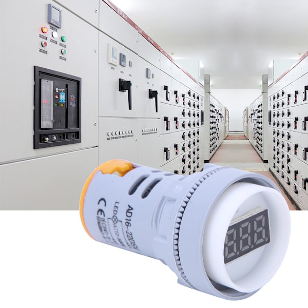 AD16-22DS LED-indikatorlampe Digitalt display Voltmeter AC 60V-500V Spændingsmåler Gul