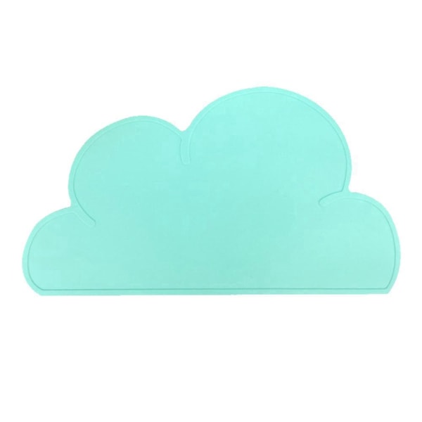 Silikon Cloud bordstablett för barn Halkfri bordstablett Portabel matmatta Halkfri isolerad matta (grön)
