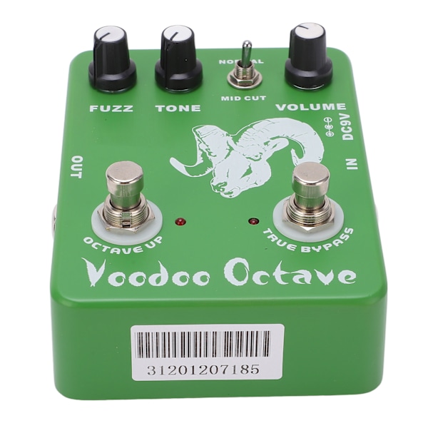 Gitarreffektpedal Voodoo Octave Fuzz Justerbar Single True Bypass Instrumenttilbehør