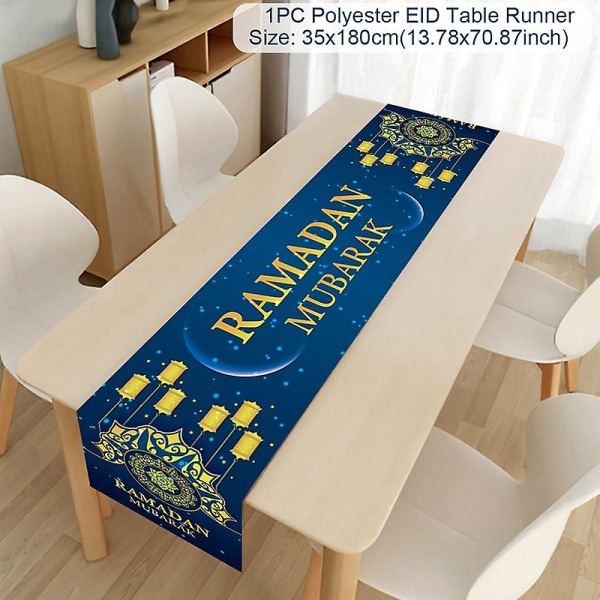 Ramadan dekoration bordslöpare dekor för hemmet bordsduk Ramadan Kareem islamiska muslimska festen Eid Al Adha presenter