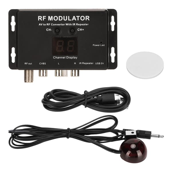 RF Modulator Professionel AV til RF Konverter med IR Repeater til Set Top Box DVR DVD