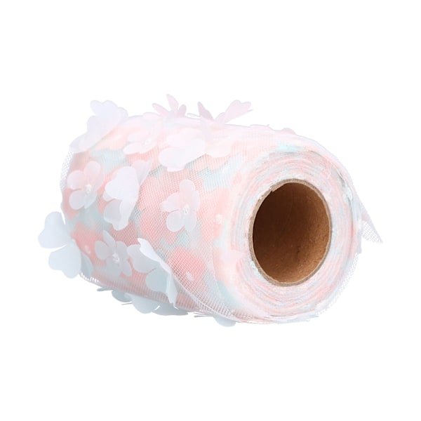 Blomster Tyllruller 10cm 10yd Premium Polyester Fleksibel Bred applikation Flotter glitrende TyllrullerGradient Rosa Blå