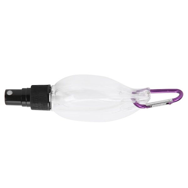 50 ml bladformad transparent resedoseringssprayflaskor med nyckelring påfyllbar behållare Svart munstycke