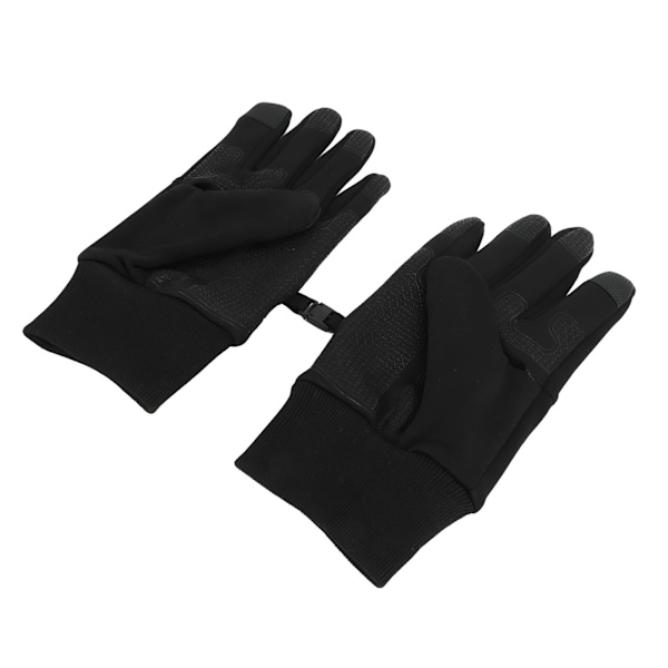 1 par Full Finger Cykelhandskar Touch Screen Varma Handskar för Män Kvinnor Ridning Träning Skytte Svart M