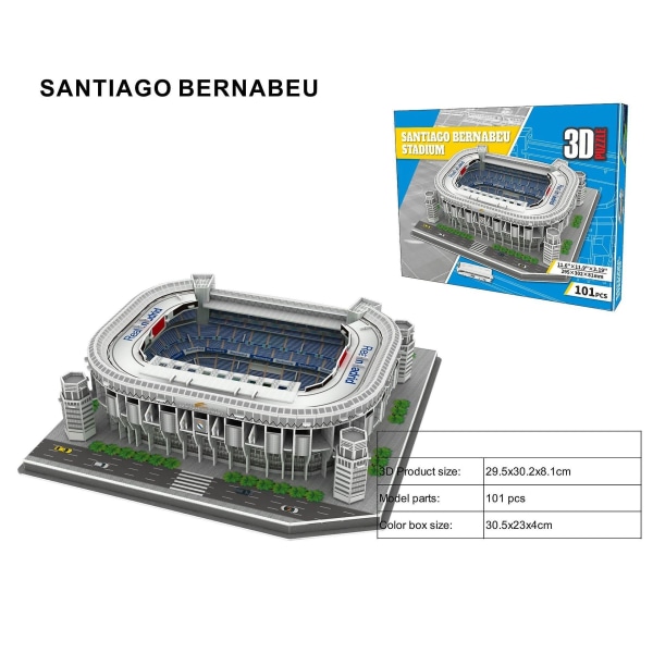 3d tredimensjonalt puslespill Fotballbanemodell Gjør-det-selv-puslespill Byggestadion leker og gaver D