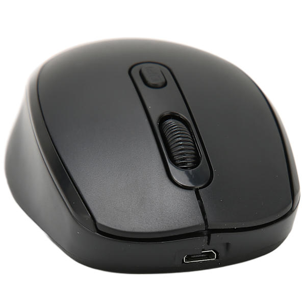 Trådlös mus 2.4G Noiseless 500mAh Uppladdningsbar 10m Avstånd Justerbar DPI Ergonomisk design DatormössSvarta