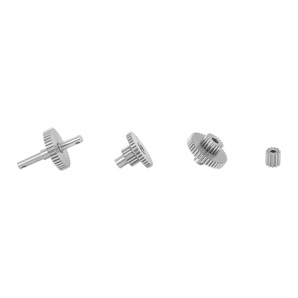 RC Crawler Gear Set Rostfritt stål Enkel installation Lätt Precise RC Transmission Gear för Traxxas TRX4M 1/18 Crawler 16.6:1