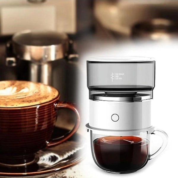 Husholdningsbatteridrevet bærbar automatisk kaffemaskine Håndholdt dryp kaffemaskine Companion pulverkaffemaskine